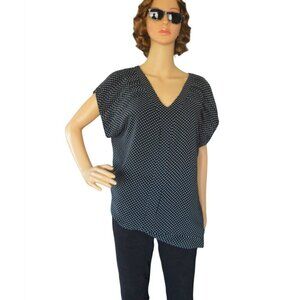 Vintage y2k Converse Star Print Blouse Black White Women's Size Large Skater